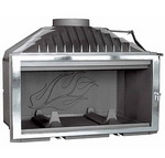 FLAMING. Номинална мощност 15 kW, КПД - 71%, двойно горене, средно отделяне на CO - 0,16%, тегло - 175 кг. Димоотвод - Ф 230. Цена Алуминий - 2592 лв, Хром - 3189 лв.